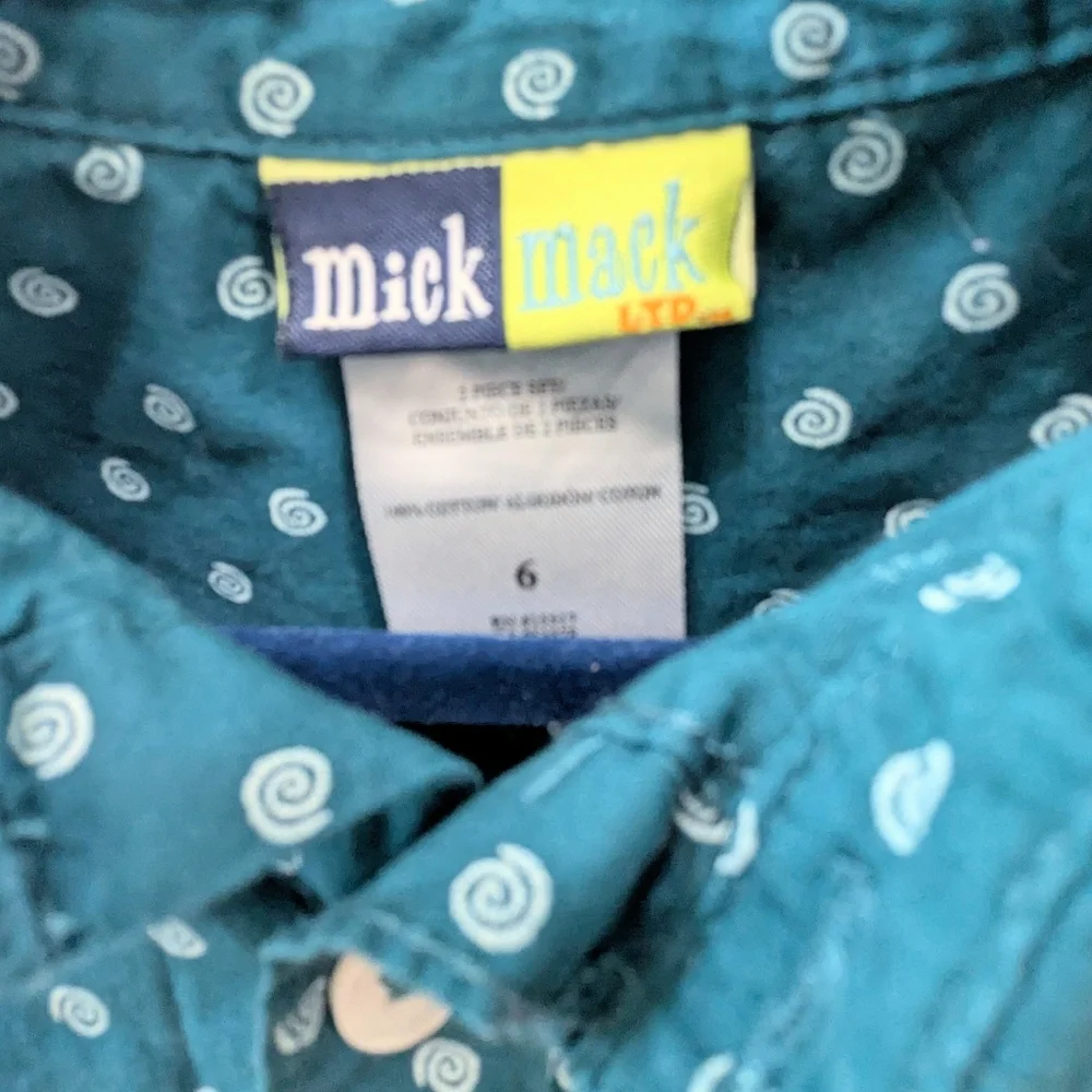 Green Mick Mack Ltd. Long Sleeve Dress Shirt 6